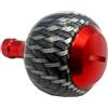 Tufgo Impugnatura sferica in fibra di carbonio per mulinello Daiwa Fuego - Maniglia di ricambio in alluminio 50x36mm (rosso)