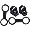 Yardwe Cinturino Maschera Sub e Gancio Maschera boccaglio, Nero, Silicone e ABS, 4 Pezzi, Resistente e Flessibile, per Sport Acquatici e Snorkeling