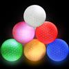 Leikurvo Palline da golf a LED, luminose, 6 palline da golf, luci a LED, per allenamento notturno e per tiro a lungo raggio (rosso, giallo, verde, blu, bianco, rosa)