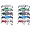 Tufgo Esca a forma di pesciolino a due sezioni, 5,6 cm, esca dura per luccio (5 colori assortiti, 3,8 g)