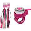 Operitacx 2 Pezzi Campanello Bici Rosa con Nappe Manubrio per Bici e