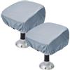Hotainoys Confezione da 2 coprisedili per Barche - Coprisedili Pieghevoli Impermeabili e Resistenti al Sole Adatti a sedie per Barche da 18×20×14 Pollici, Grigio, Copertura per pontone