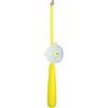 ZMdooreasy Canna da pesca compatta tascabile retrattile 30 cm (giallo brillante) | Built-in per mini bobina, sistema frenante liscio, controllo della linea senza sforzo, ideale per principianti