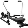 LPERTGFHU Vogatore con resistenza idraulica a 5 livelli, allenamento per tutto il corpo per la casa, con display LCD e sedile imbottito, nero