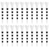 HEMOTON 20 Pezzi Tee da Golf in Plastica a Punte, Nero, Regolabile | Design a Righe alla Moda, per Campo da Golf, Set Versatile, Accessori per Golf, Altezza Facile