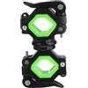 CRAFTHROU Supporto Lampada Bici Rotante 360° Verde in ABS e Ferro | Diametro Regolabile, per Torcia e Fanale Anteriore, per Uscite Notturne