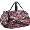 GuoChe Borsone da viaggio per bambini, ragazzi e ragazze | Borsone sportivo da notte con scomparto per scarpe, Spitfire Supermarine Ww2 Fighter Plane, Union Jack