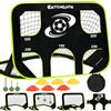 CATCHLUCK Porta da calcio per bambini, rete da calcio pop-up per il giardino, portatile, 3 modalità, attrezzatura da allenamento con borsa per il trasporto