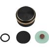 Tufgo Pomello del freno per mulinelli GuanFor GWei Baitcast con anello di smorzamento con dado in alluminio e componente di guarnizione rigida (oro nero)