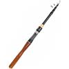 Tufgo Canna da pesca telescopica in fibra di vetro, 2,1 m, canna da surf per mare, spiaggia, casting, canna da viaggio (D-2,4 m)