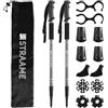 Straame Bastoncini telescopici da trekking, confezione da 2, 65-130 cm