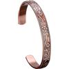 MagEnergy Bracciale da donna in rame puro 99,99% massiccio regolabile, Taille unique, Metallo, Senza Gemme