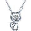 Yumilok Collana da donna in argento Sterling 925 con zirconi e ciondolo regolabile per donne e ragazze