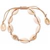 SREFGAS Bracciale intrecciato per uomo e donna, con conchiglie boho regolabili, 16-25 cm, colore bianco, conchiglia, 16-25 cm, Conchiglia, Senza Gemstone
