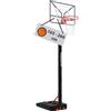 HUDORA RoCo 260 - Supporto da basket pieghevole regolabile in altezza, adatto per interni ed esterni, per bambini e ragazzi, con supporto, colore: grigio