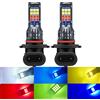 ASLENT 2x HB3 HB4 9006 9005 H11 H8 H16JP Fendinebbia Lampadine a LED Due colori Lampada per auto super luminosa Giallo Bianco Blu Rosso Verde Limone 12V 24V