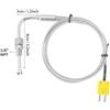 DAZZLEEX Sensore di temperatura termocoppia EGT tipo K con raccordi di compressione NPT da 1/8" Connettore sonda sensore temperatura gas