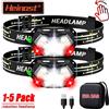Heinast 9 Led 2000LM Lampada frontale USB ricaricabile Sensore di movimento Faro portatile Pesca Campeggio Lampada frontale esterna Torcia da lavoro