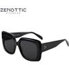 ZENOTTIC Occhiali da sole polarizzati rettangolari grandi da donna Montatura spessa Protezione UV400 Occhiali da sole quadrati in acetato Ombra alla moda