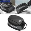 SOYAVISION Borsa per bagagli magnetica per serbatoio carburante per moto retrò universale con serbatoio dell'olio in ferro Borsa anteriore per serbatoio per moto da corsa impermeabile da 4,5 litri
