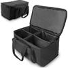 Datewink Par Light Bag 600D PVC impermeabile + 210D Fodera Borsa di stoccaggio per 4 pezzi 18 * 18 * 10CM Par Light Luci da palcoscenico Borsa con divisorio