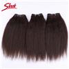 Sleek Fasci di tessitura diritti crespi peruviani eleganti da 3 pezzi Natura nera e marrone 4 # Fasci lisci Yaki corti Capelli Remy di fascia completa