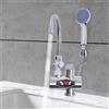 NONE Scaldabagno elettrico istantaneo da 3000 W, 360 ° Rubinetto elettrico rotante tramite riscaldatore con doccia, display digitale LCD