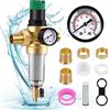 Jugacool Regolatore di pressione dell'acqua in ottone resistente da 3/4 di pollice con manometro per impianti idraulici/purificatori