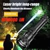 ctzsoop Torcia tattica a LED 2000LM Torcia zoom ricaricabile USB impermeabile di grado Luce di emergenza portatile luminosa per campeggio all'aperto