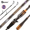 BIUTIFU Canna da Pesca BIUTIFU Spinning Casting 2 Tips 1.8~2.7m con Anelli Fuji, 2 Sezioni, Carbonio T1000, Baitcasting 7-80g, per Bass e Luccio, Azione Rapida