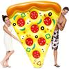 Sloosh Gigante Gonfiabile a Forma di Fetta di Pizza, Galleggiante Divertente per Piscina, Giocattolo per Feste in Piscina per Bambini, Extra Large con Portabicchieri