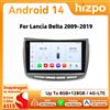 Hizpo Autoradio Android 2Din 9 Pollici per Lancia Delta 2009 - 2019, Snapdragon6615, Multimedia 4G BT CarPlay GPS Navi 360 ° CAM