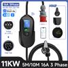 JNTAFEV Stazione di ricarica EV portatile JNTAFEV 11 kW 16 A trifase IEC 62196-2 Tipo 2 wallbox EVSE ricarica rapida con spina CEE e controllo remoto Wi-Fi Bluetooth
