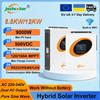 jsdsolar Inverter Solare Ibrido Jsdsolar 6.5KW 12KW 48V 230VAC Onda Pura On/Off Grid con Caricatore Solare MPPT 120A/160A, Doppia Uscita AC, Comunicazione WiFi RS232 RS485 CAN per Sistema Solare Domestico