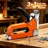 NONE Pistola Sparagraffette Professionale, 3 in 1 con 300 Graffette, Sparagraffette da Parete, Pistola per Tappezzeria Fai-da-te per Legno, Artigianato, Falegnameria, Decorazione Fai-da-te
