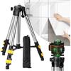 NONE Set di aste di livellamento telescopiche con design a filettatura universale, adatte per la maggior parte dei livelli laser con interfaccia da 5/8 di pollice.