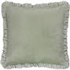 furn. Wylder Solene Ruffle Copricuscino - Velluto Pastello Morbido Bordo A Righe Fodera Decorativa (Saggio - 45x45cm)
