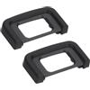 PATIKIL DK-25 Oculare Paraluce Anello Oculare, 2 Pezzi Anello Oculare Protettore Accessorio Sostituto per Nikon Ostacolare Riflessi e Protezione da Graffi e Luce Solare, Nero