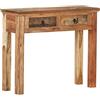 vidaXL Tavolo Consolle 90,5x30x75cm in Legno di Acacia e di Recupero