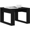 vidaXL Tavolino da salotto Rovere Nero 50 x 50 x 35 cm | Stile moderno con linee pulite e costruzione robusta, Fatto in legno massello di rovere, qualità che dura, Compatte,