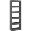 vidaXL Libreria/Divisorio Grigio 60x30x167,5 cm in Massello di Pino