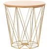 Rea Tutumi Twins Sg94-929 S Tavolino In Filo Metallico D'Oro, Un Tavolino Realizzato Con Materiali Di Alta Qualità Che Si Adatta Perfettamente A Qualsiasi Interno