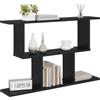vidaXL Scaffale da parete Rovere Nero 80 x 15 x 50,5 cm