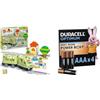 LEGO DUPLO Treno d'Avventura Interattivo - Giochi Didattici per Bambini e Bambine da 2 Anni in su - con 14 Binari + Duracell Optimum confezione da 4 AAA