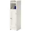 Relaxdays mobile da bagno, 5 scomparti, HxLxP: 80 x 18 x 20 cm, bianco