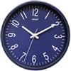 Versa Raven Orologio NUOVO MECCANISMO E QUALITÀ MIGLIORATA, Silenzioso e Decorativo, per Cucina, Soggiorno o Sala da Pranzo, Misure (A x L x P) 20 x 4,3 x 20 cm, Polipropilene, Colore Blu