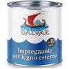 Halvar vernice poliuretanica per legno lucido marrone mogano RAL 8016 marrone pittura per esterno scandinava vernice per legno protezione duratura contro le intemperie (1 L) Halvar