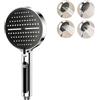 Umisu Soffione Doccia Ad Alta Pressione, Soffione Doccia con Filtro, 4+1 Modalità Getti con Display Digitale, Struttura Pistola 2 in 1, Argento