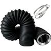Veebmys Tubo Canalizzazione Stufa a Pellet e Tubo Cappa, 100mm x 2.5m Flessibile a 5 Strati, Senza Odori, Lunghezza Regolabile per Isolamento Acustico e Termico, Ventilazione ed Evacuazione Aria