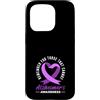 Alzheimer's Awareness Purple Ribbon Appa Custodia per iPhone 15 Pro Keep Memories Alive Ribbon Alzheimer Consapevolezza